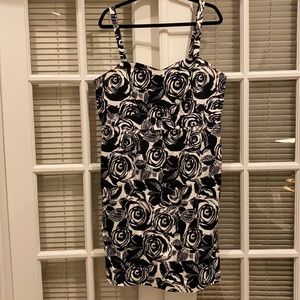 Lane Bryant Abstract Floral Print Dress, Size 18